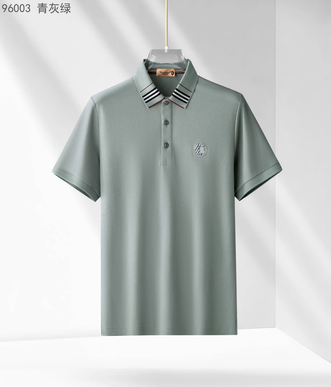 Burberry Embroidered logo Green Premium Polo T-shirt-0