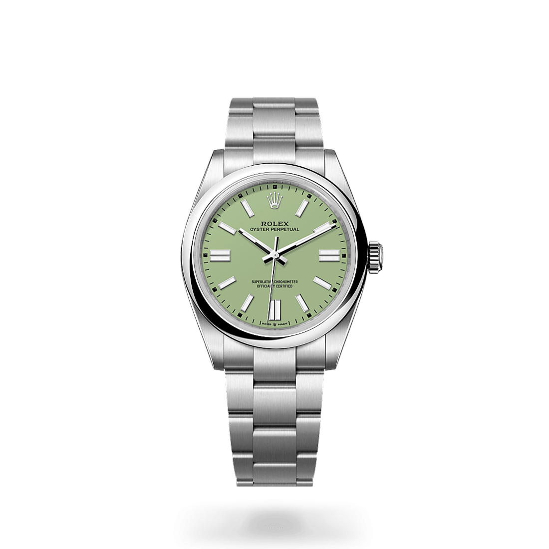 Rolex Oyster Perpetual Oystersteel Pistachio Green Dial Watch M134300-0006-0