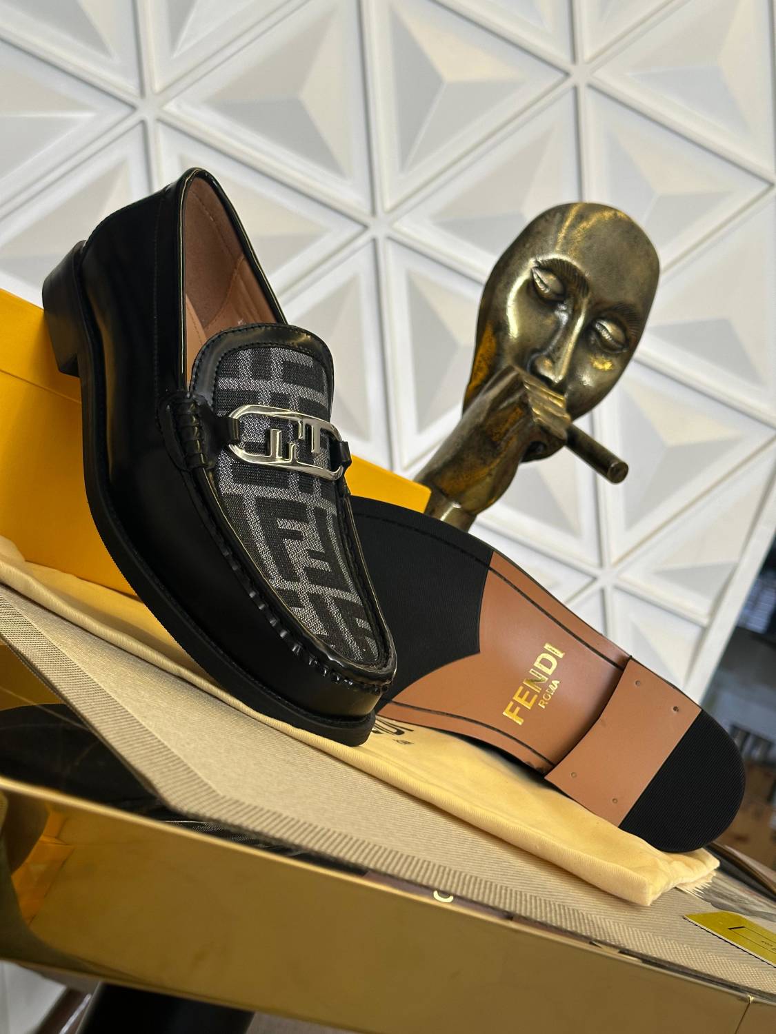 Fendi Black Premium Quality Loafers-0