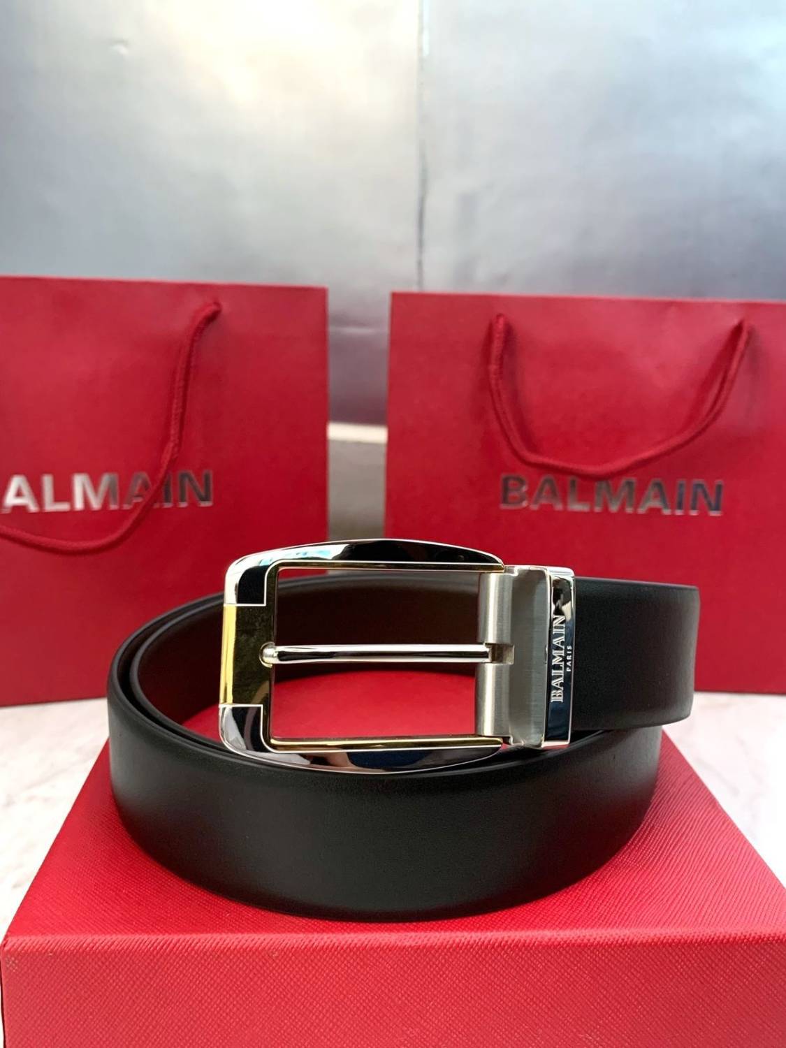 Balmain Black Premium Quality Belt-0