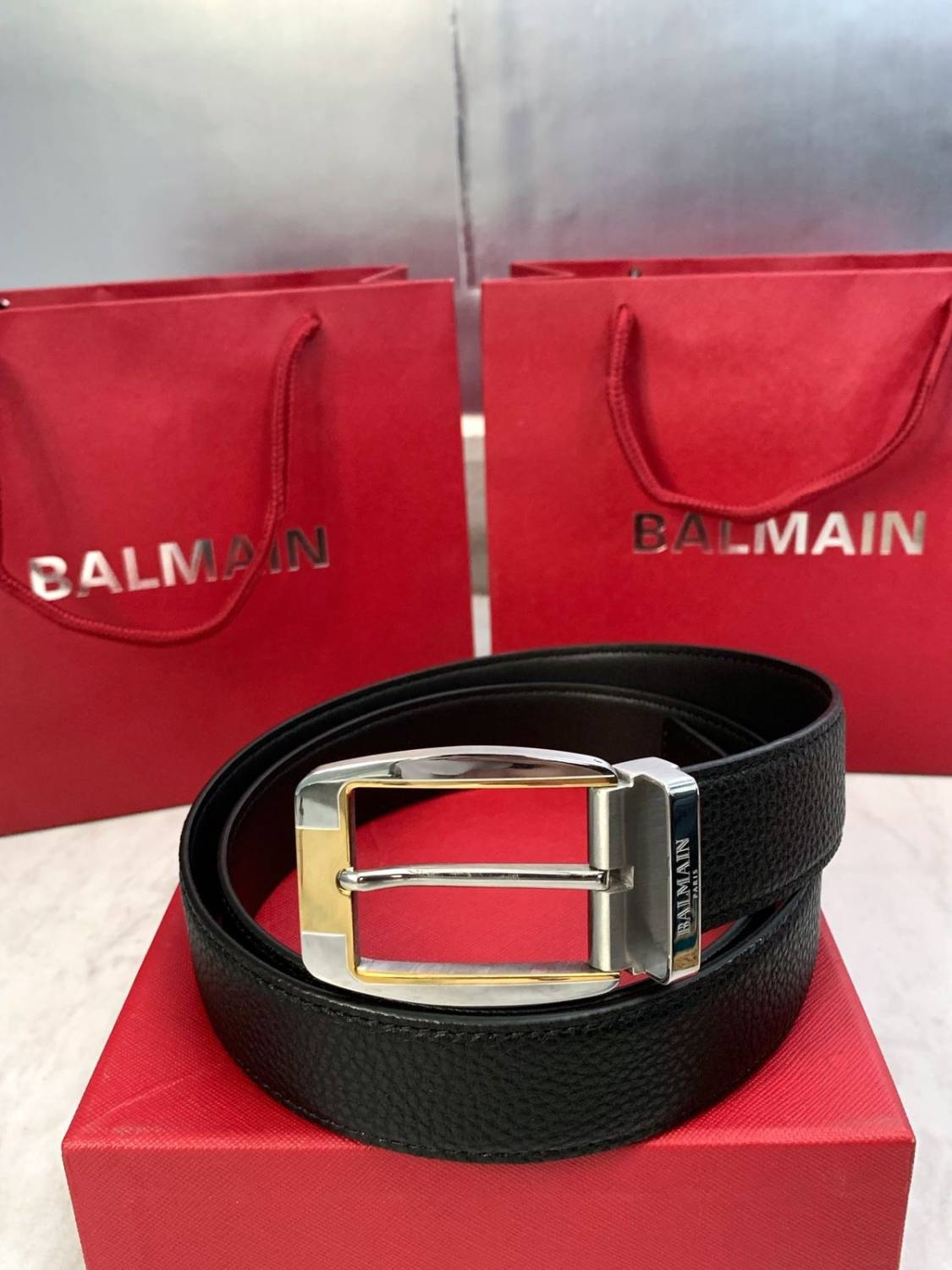 Balmain Black Premium Quality Belt-1