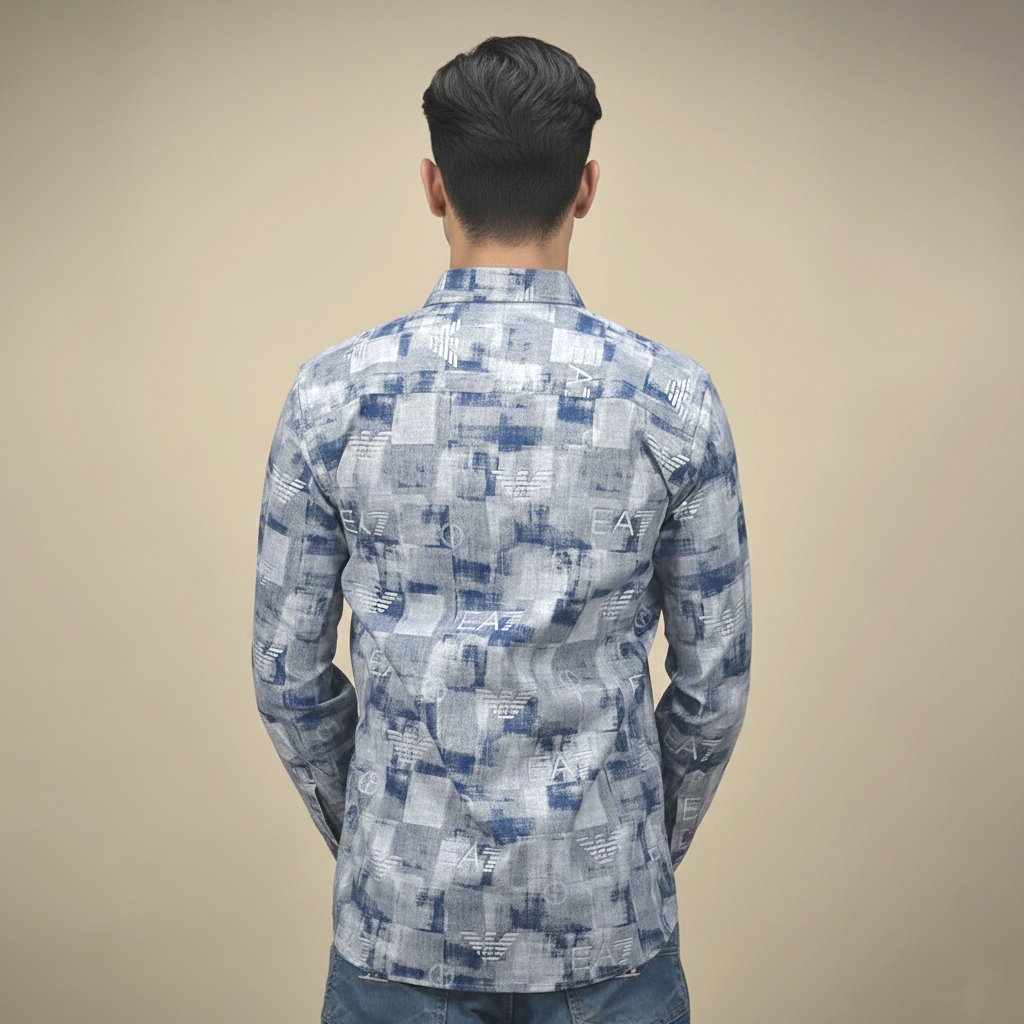 Emporio Armani Navy Blue Premium Quality Shirt-3