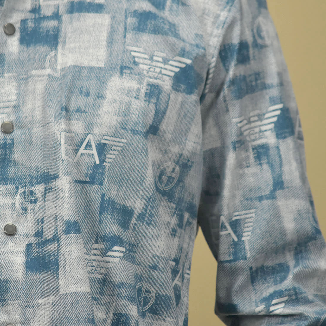 Emporio Armani Sky Blue Premium Cotton Shirt-4