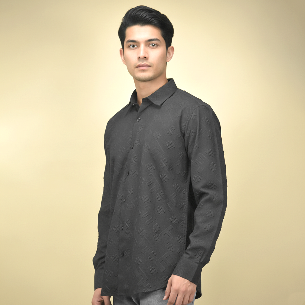 Fendi logo Print Black Premium Quality Shirt-0