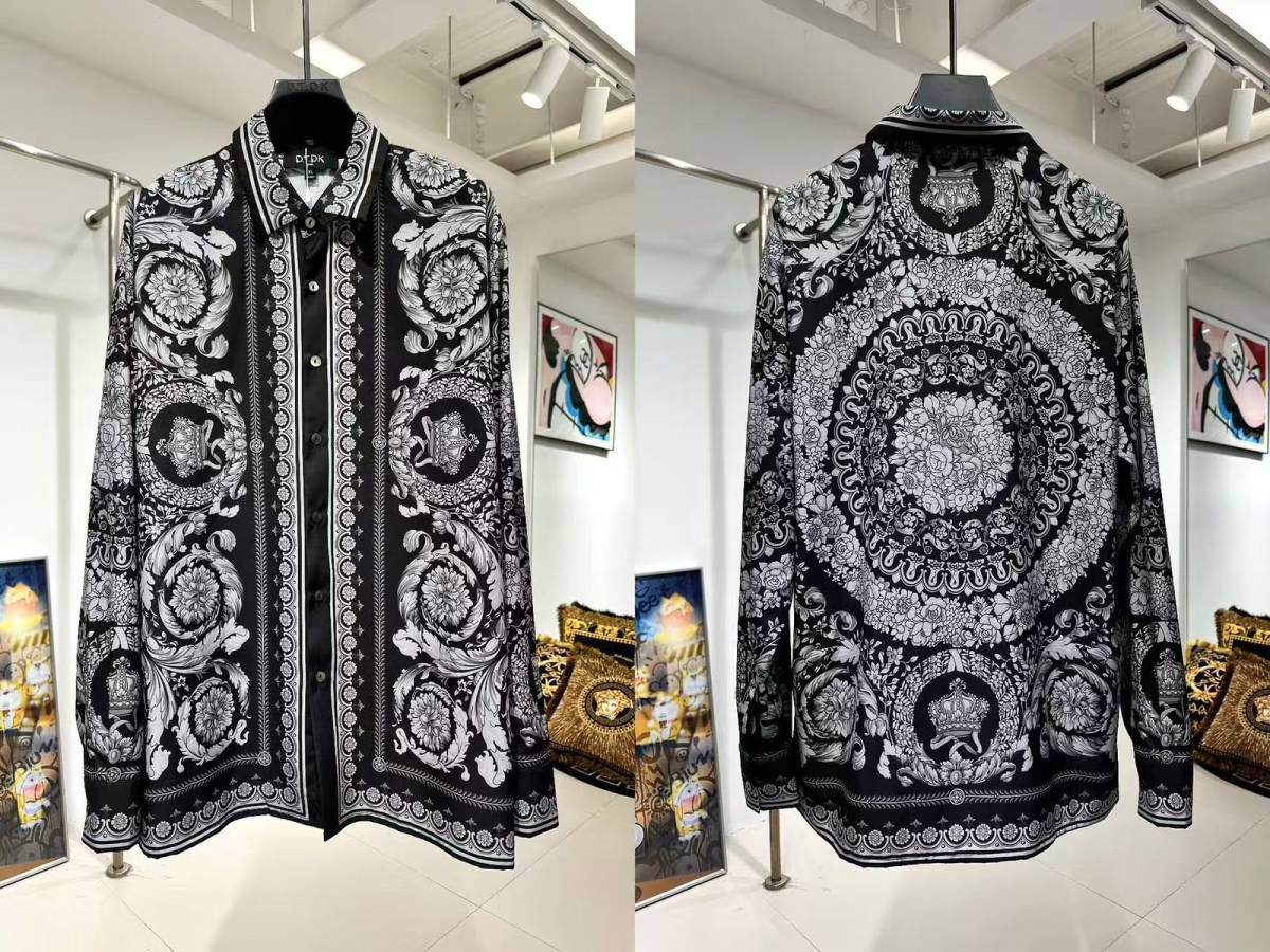 Versace Black Premium Quality Cotton Shirt-0