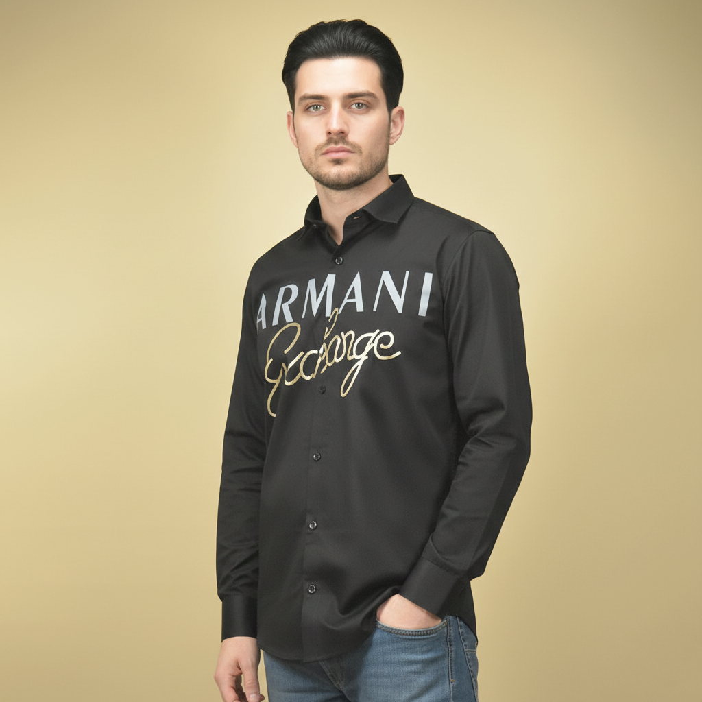Armani Exchange Black Premium Quality Shirt-0