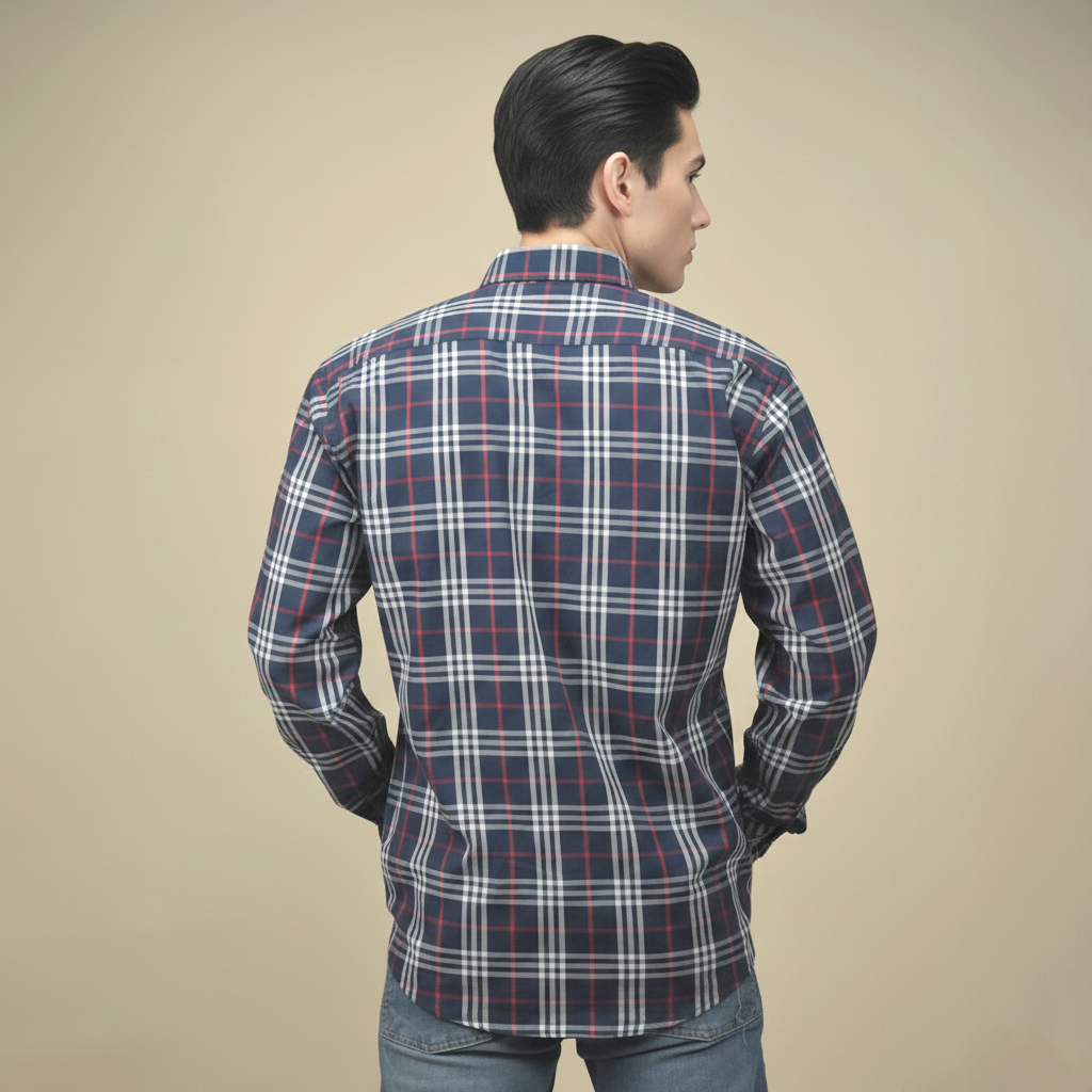 Burberry Blue Premium Quality Shirt-3