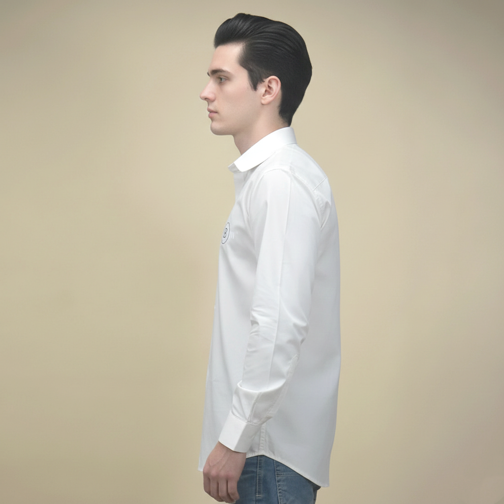 Balmain White Premium Quality Cotton Shirt-2