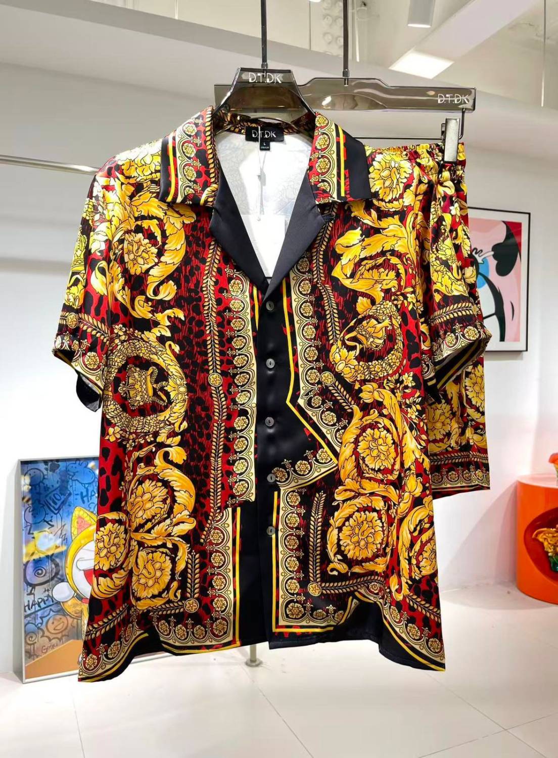 Versace Printed Premium Quality T-shirt & Shorts Combo-0