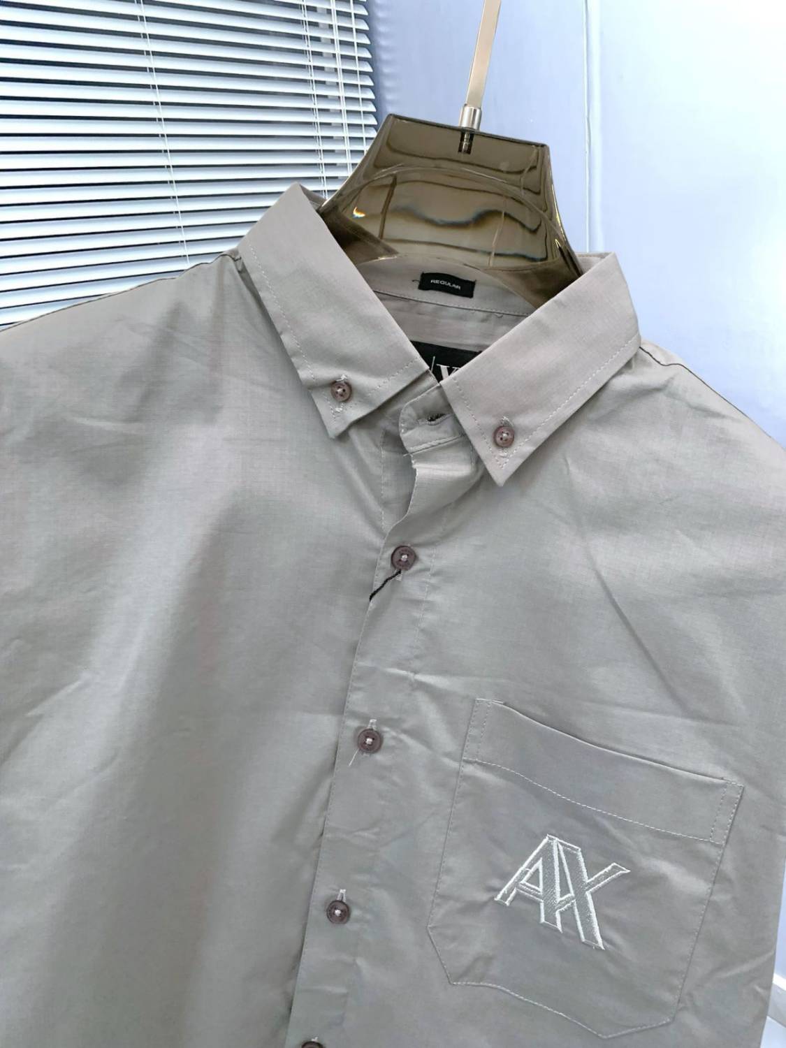 Armani Exchange Grey Premium Qualiy Cotton Shirt-2