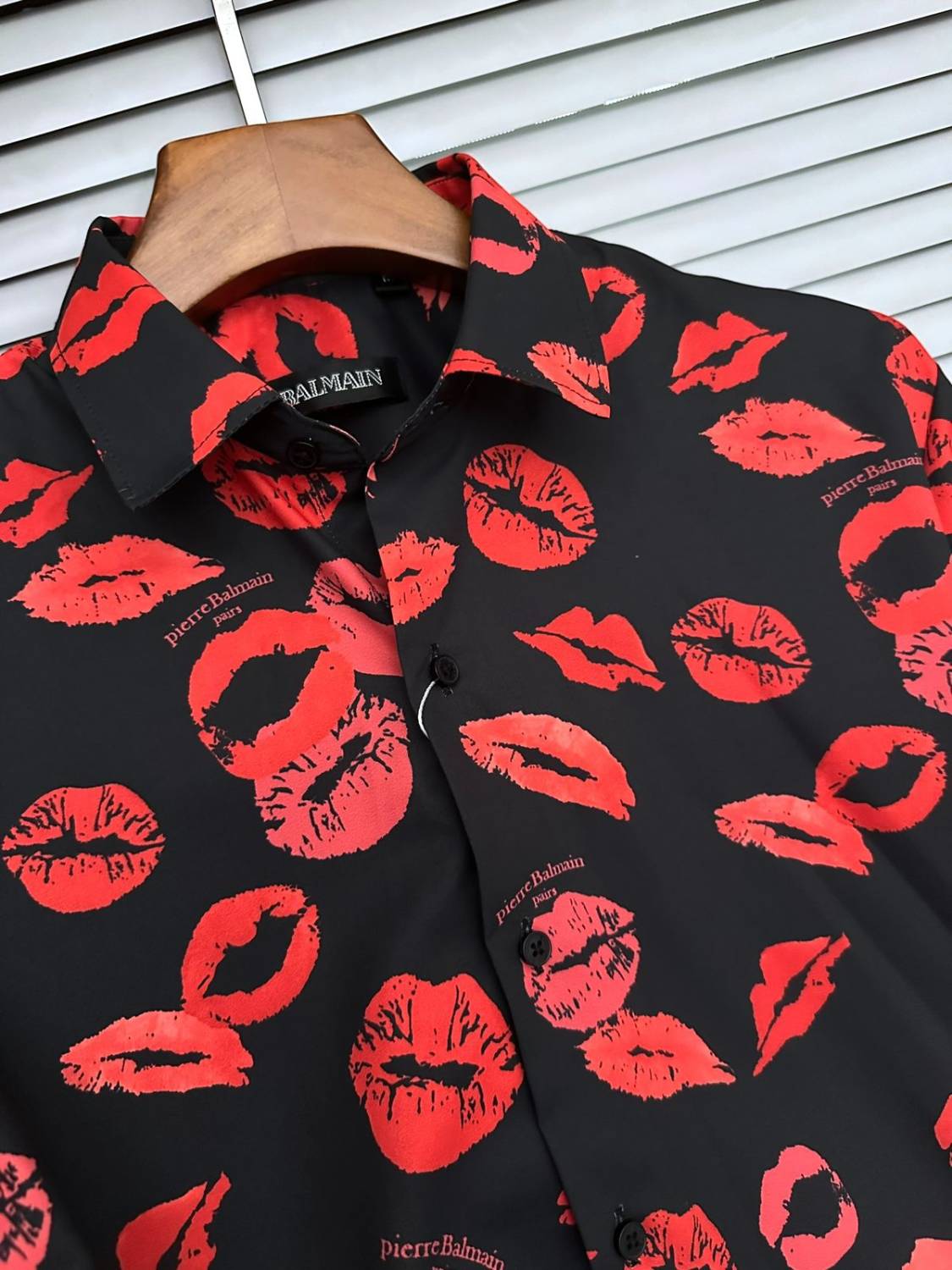 Balmain Embroidered Black Premium Cotton Shirt-1