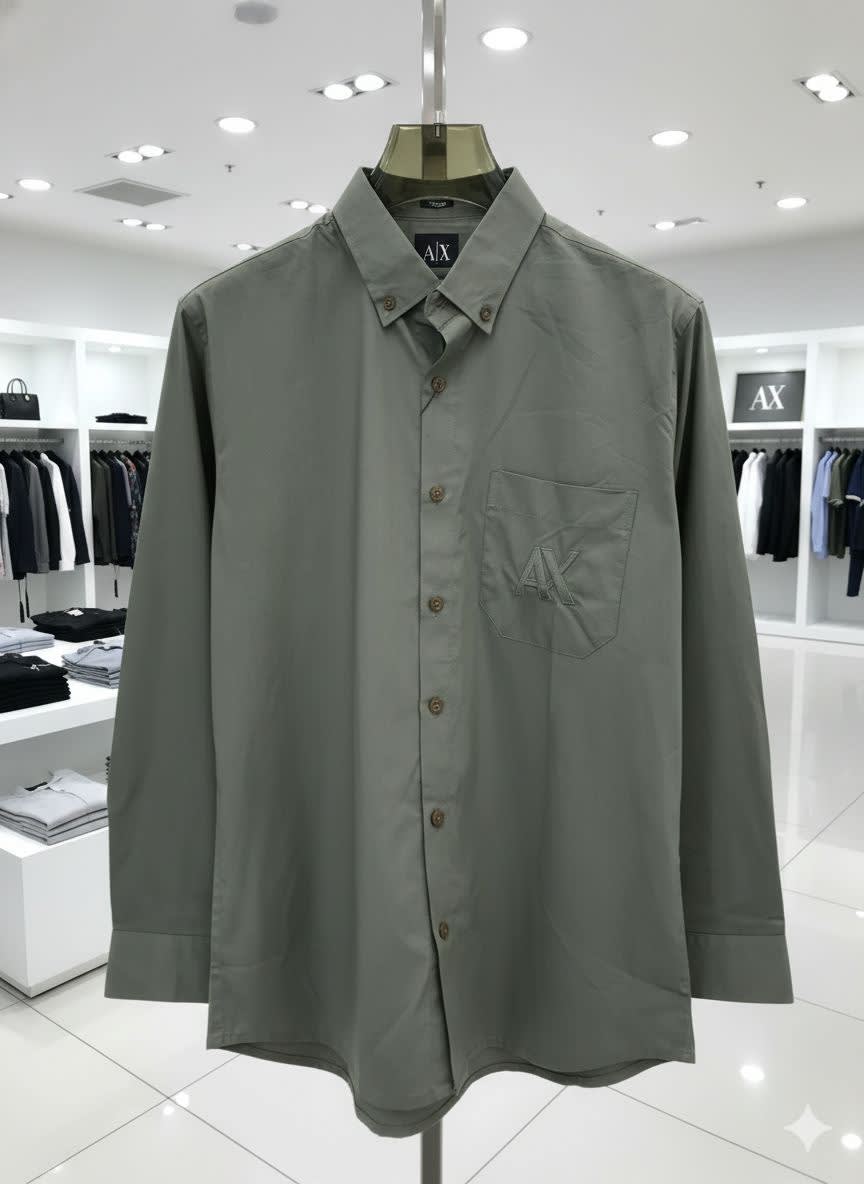 Armani Exchange Green Premium Qualiy Cotton Shirt-1