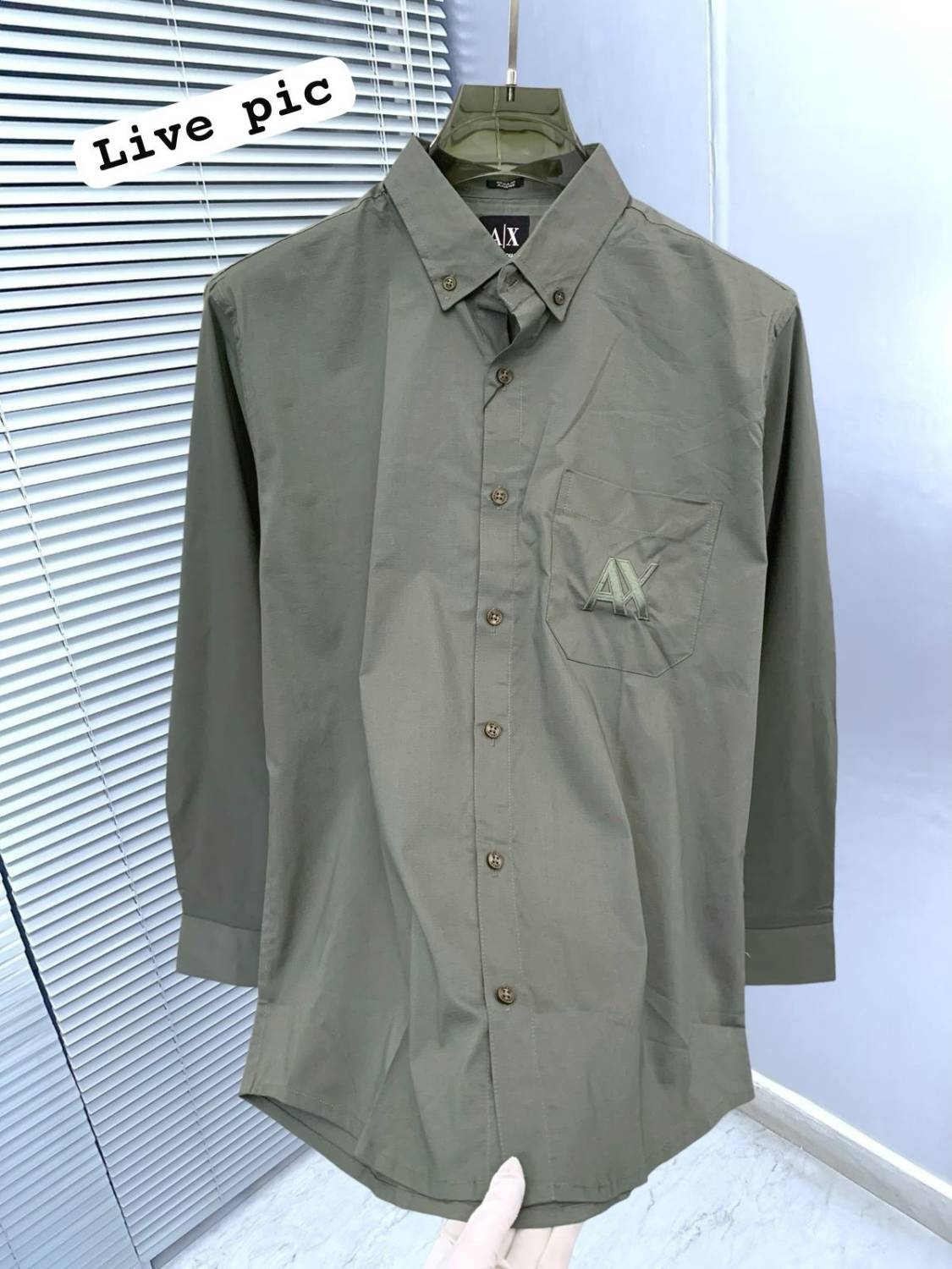 Armani Exchange Green Premium Qualiy Cotton Shirt-2