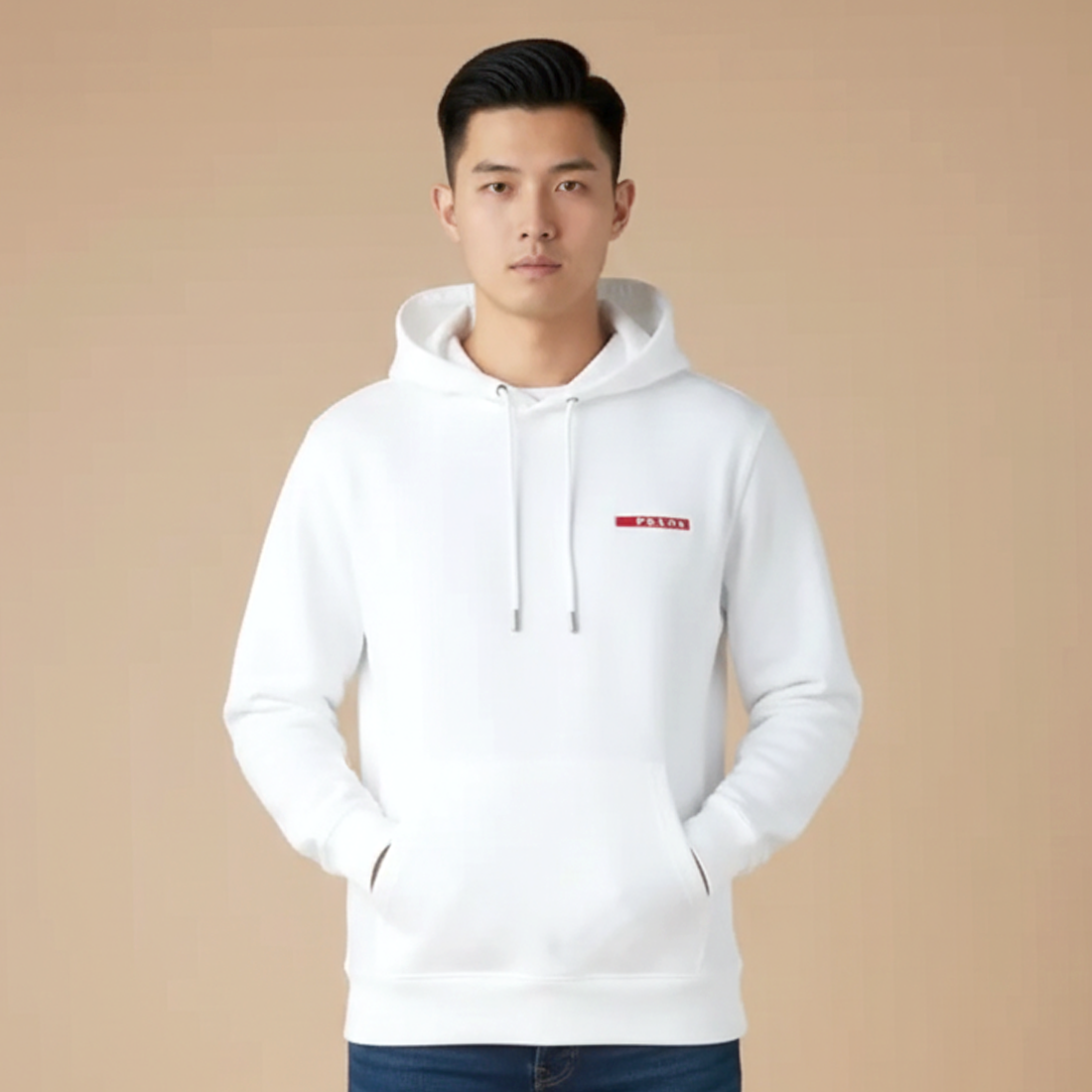 Prada White Embroidery Logo Premium Quality Hoodie-0