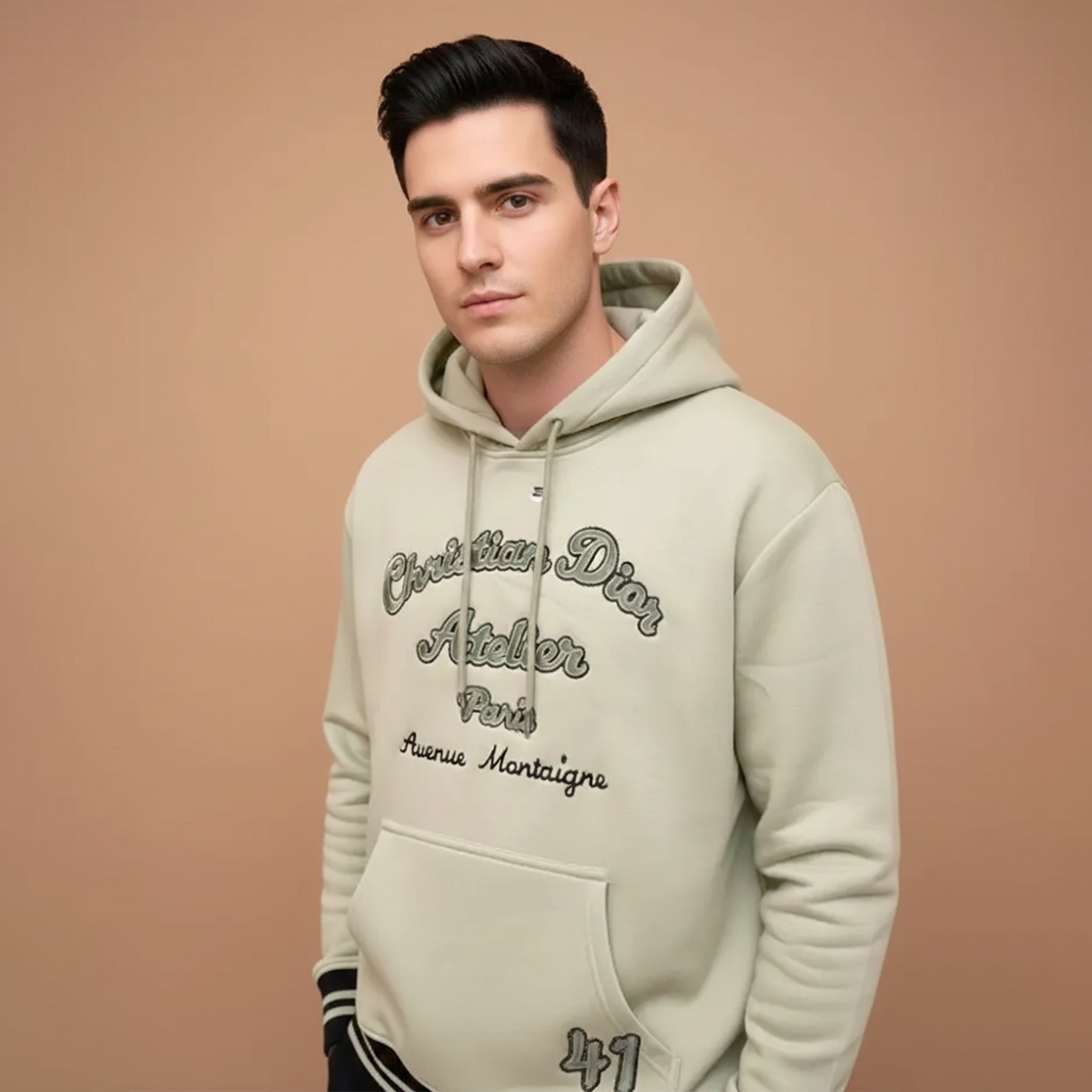 Christian Dior Cream Premium Quality Hoodie-0