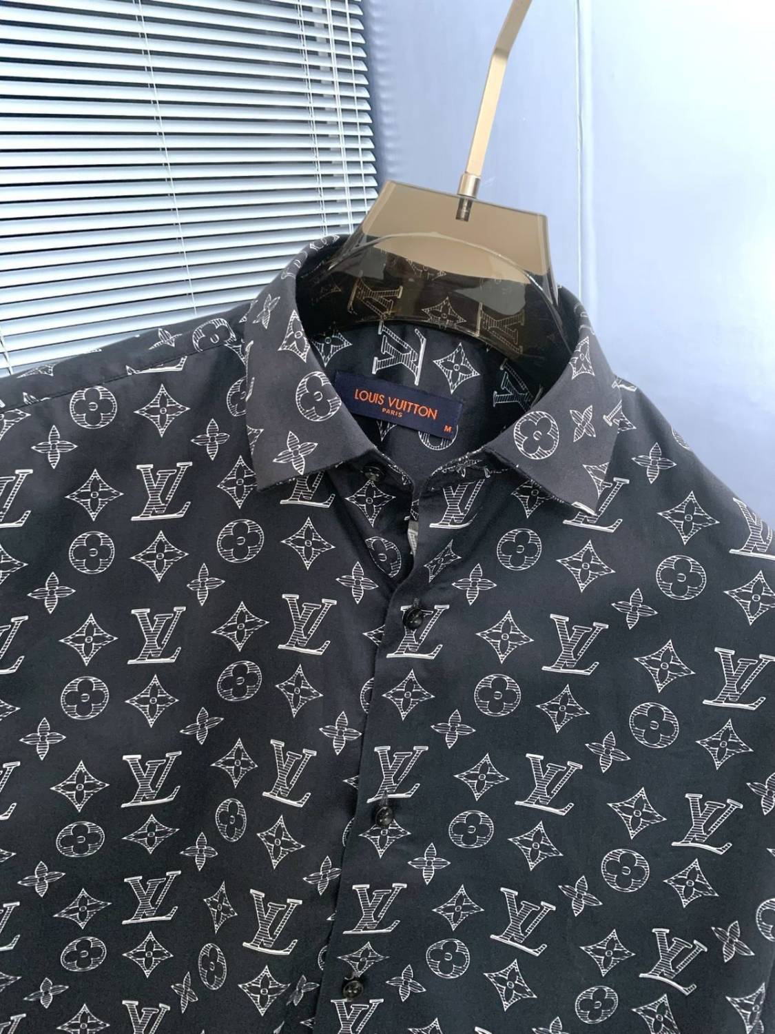 Louis Vuitton Monogram Black Premium Cotton Shirt-1