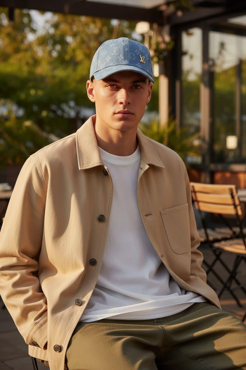 Louis Vuitton Blue Premium Quality Cap-1