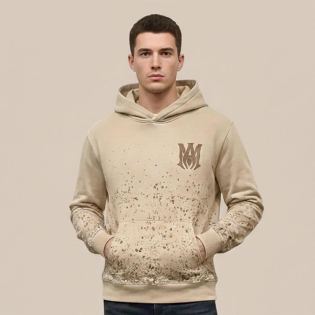 Amiri Beige Premium Quality Hoodie-0