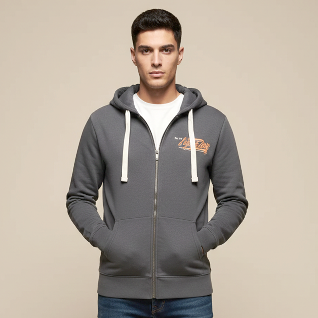 Superdry Dark Grey Premium Quality Hoodie-0