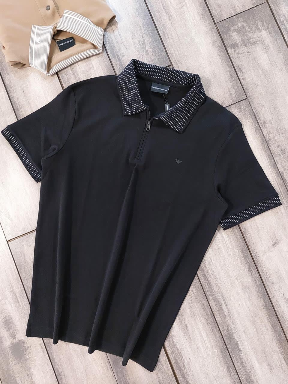 Emporio Armani Black Premium Quality Polo T-shirt-0