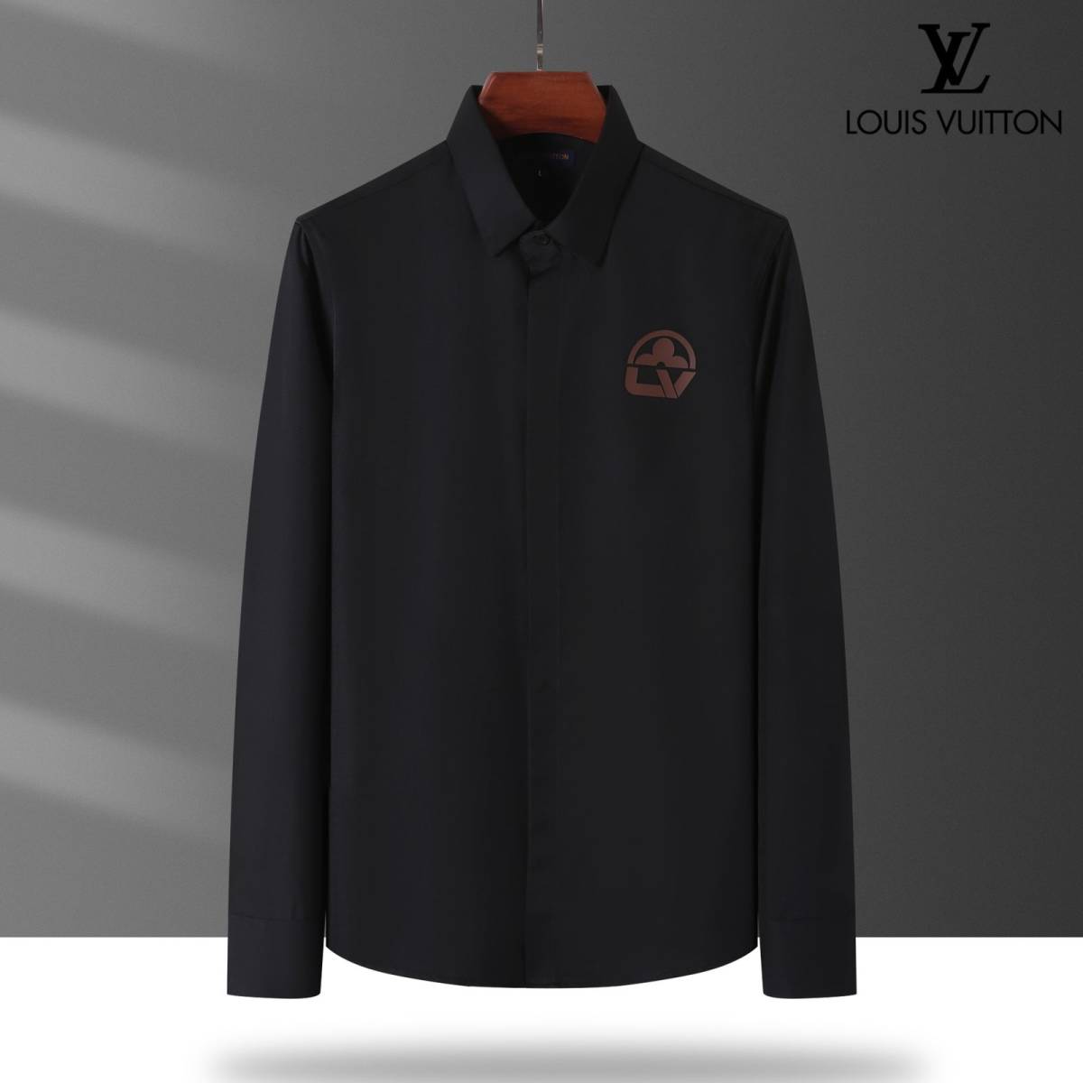 Louis Vuitton Monogram Black Premium Cotton Shirt-0