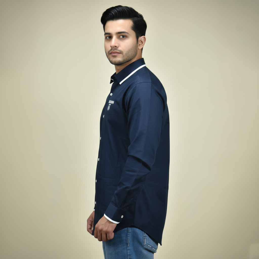 Balmain Blue Premium Quality Shirt-4