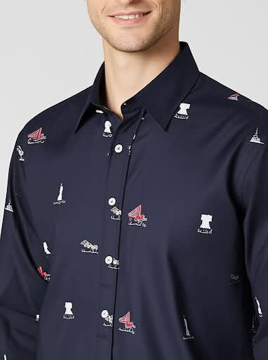 Ralph Lauren Embroidered Blue Premium Cotton Shirt-1
