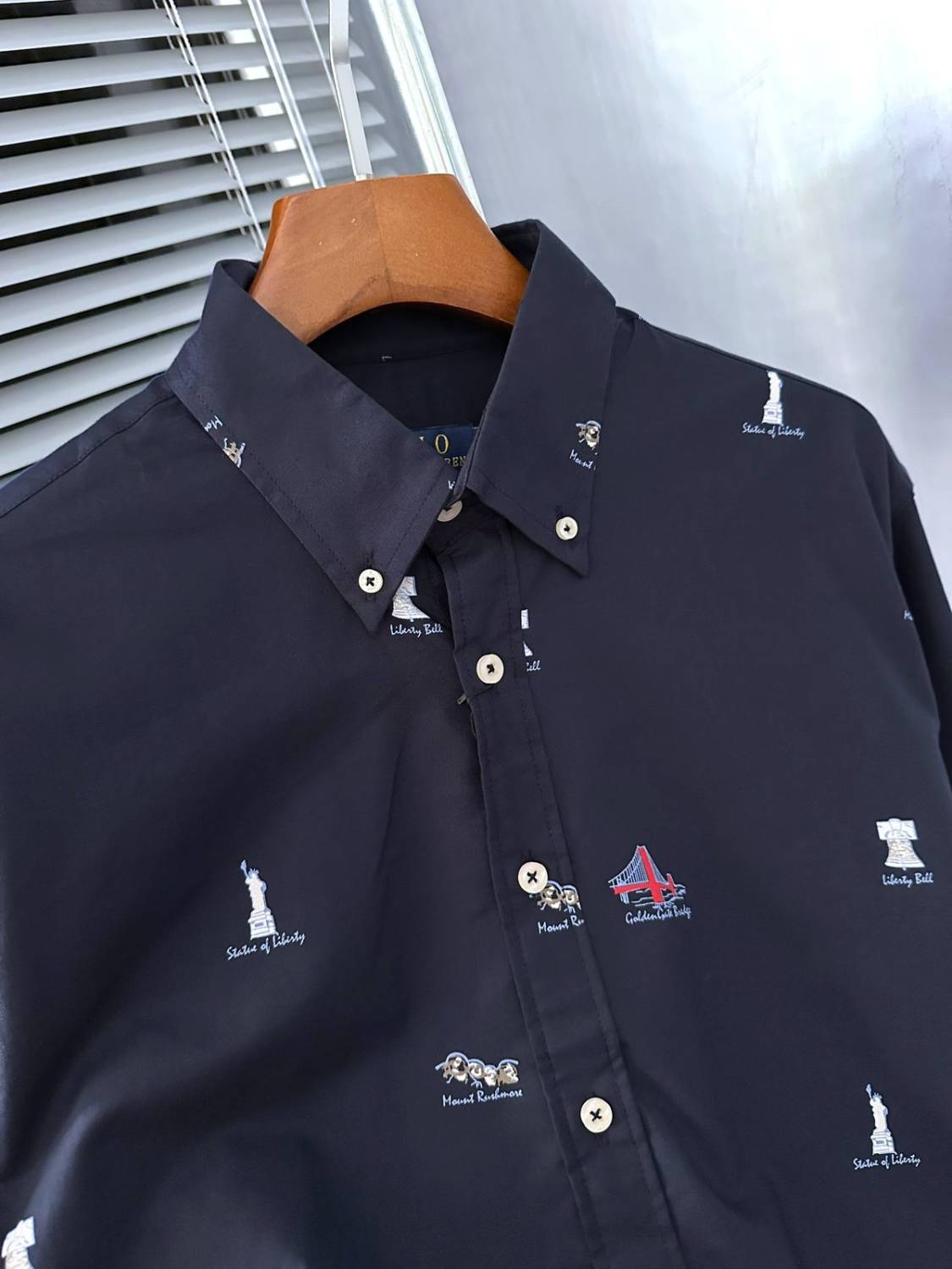 Ralph Lauren Embroidered Blue Premium Cotton Shirt-2