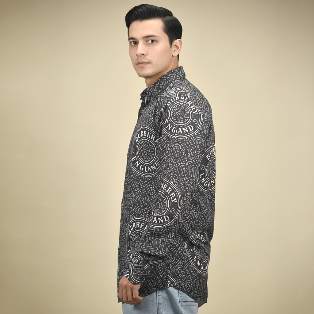 Burberry Black Premium Quality Shirt-2