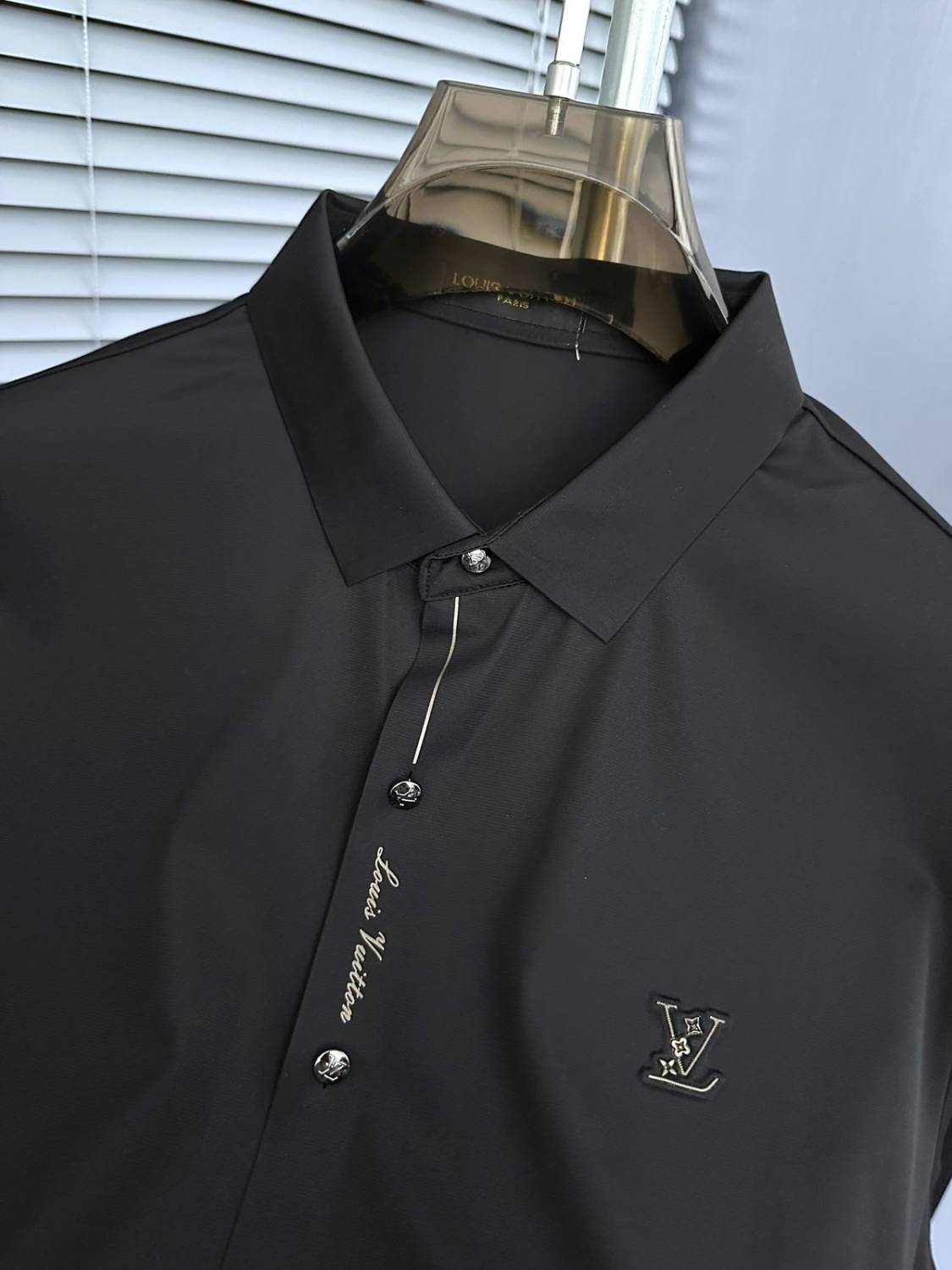 Louis Vuitton Monogram Black Premium Cotton Shirt-5