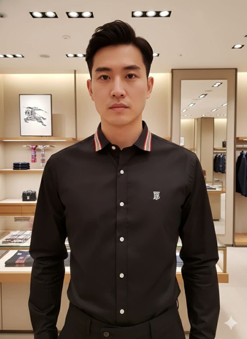Burberry Black Premium Quality Shirt-3