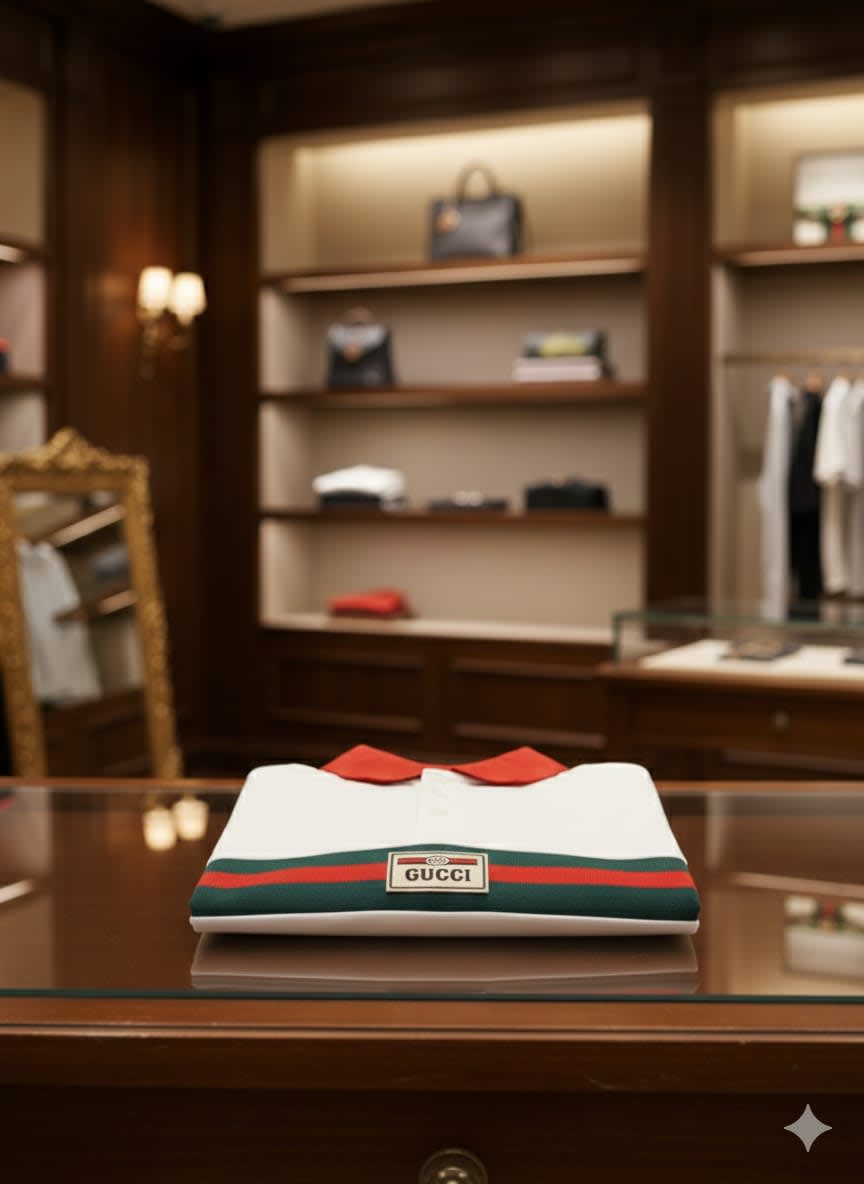 Gucci White Premium Quality Polo T-shirt-3