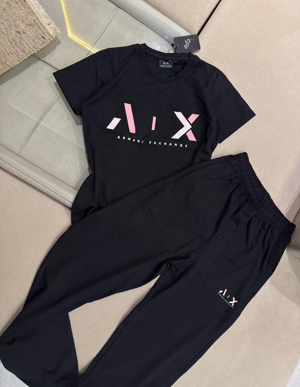 Armani Exchange Black Premium Quality Co-ord Set-2