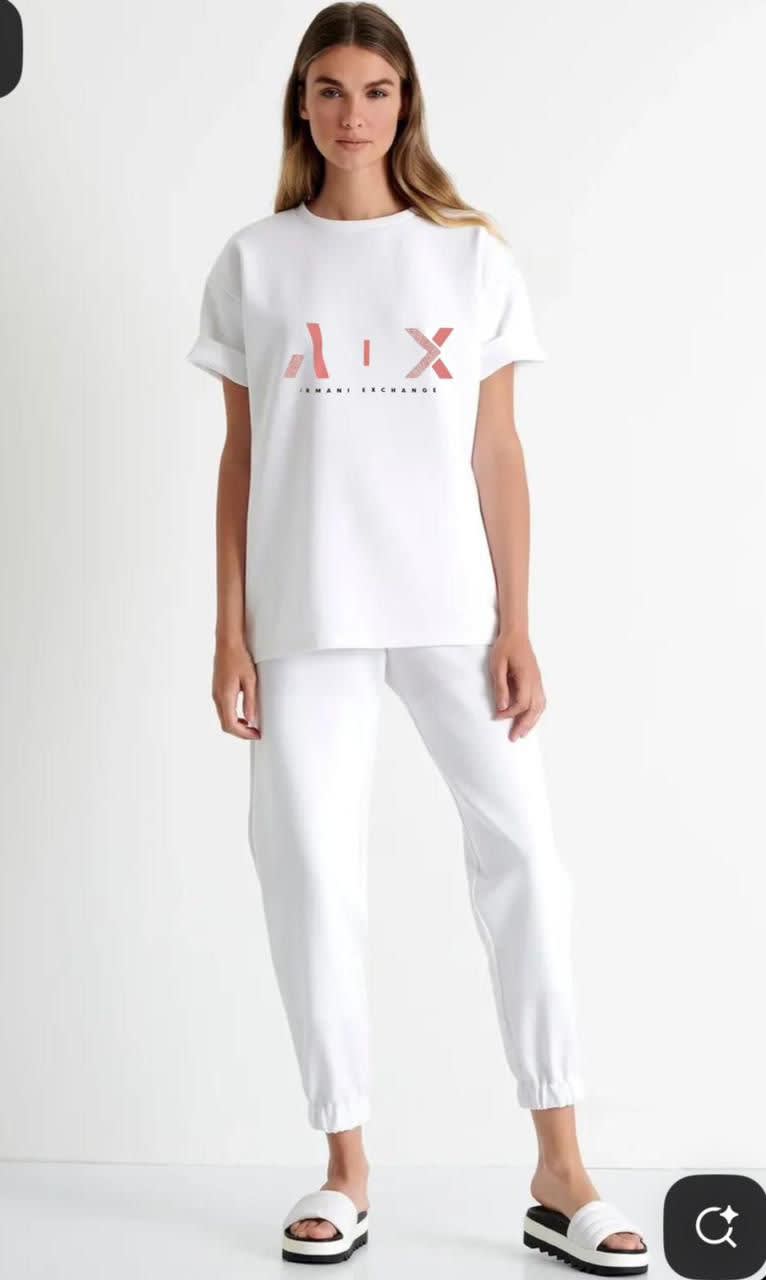 Armani Exchange White Premium Quality Co-ord Set-0