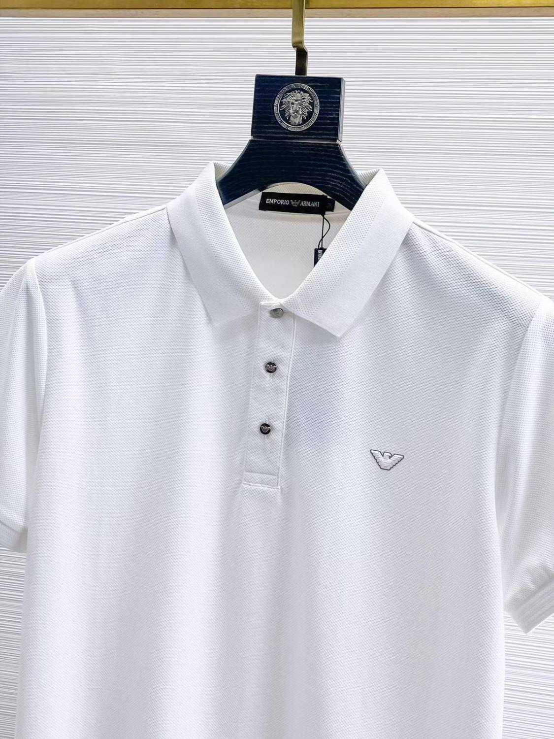 Emporio Armani White Cotton T-Shirt-1