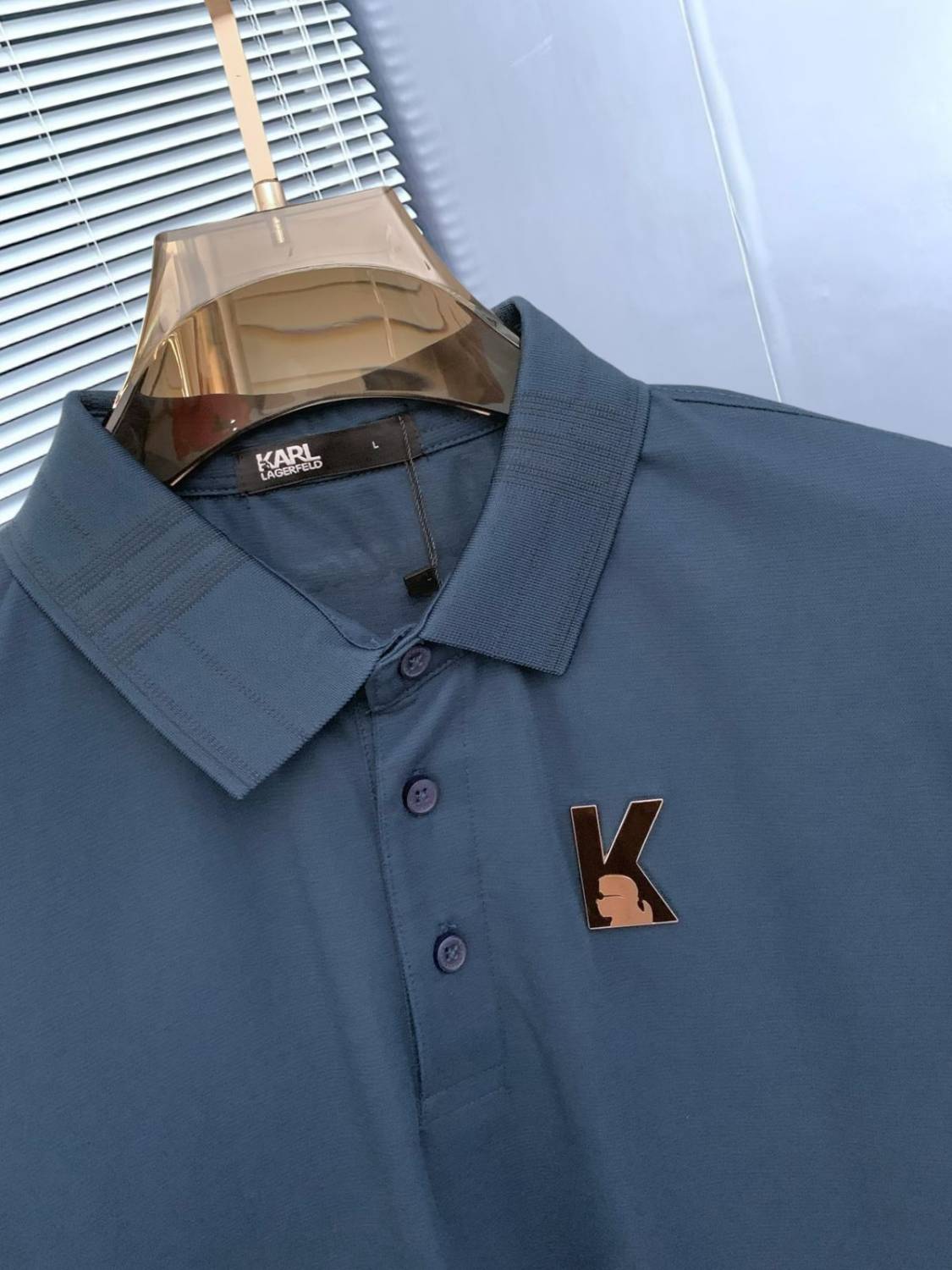 Karl Lagerfeld Blue Premium Quality T-shirt-3