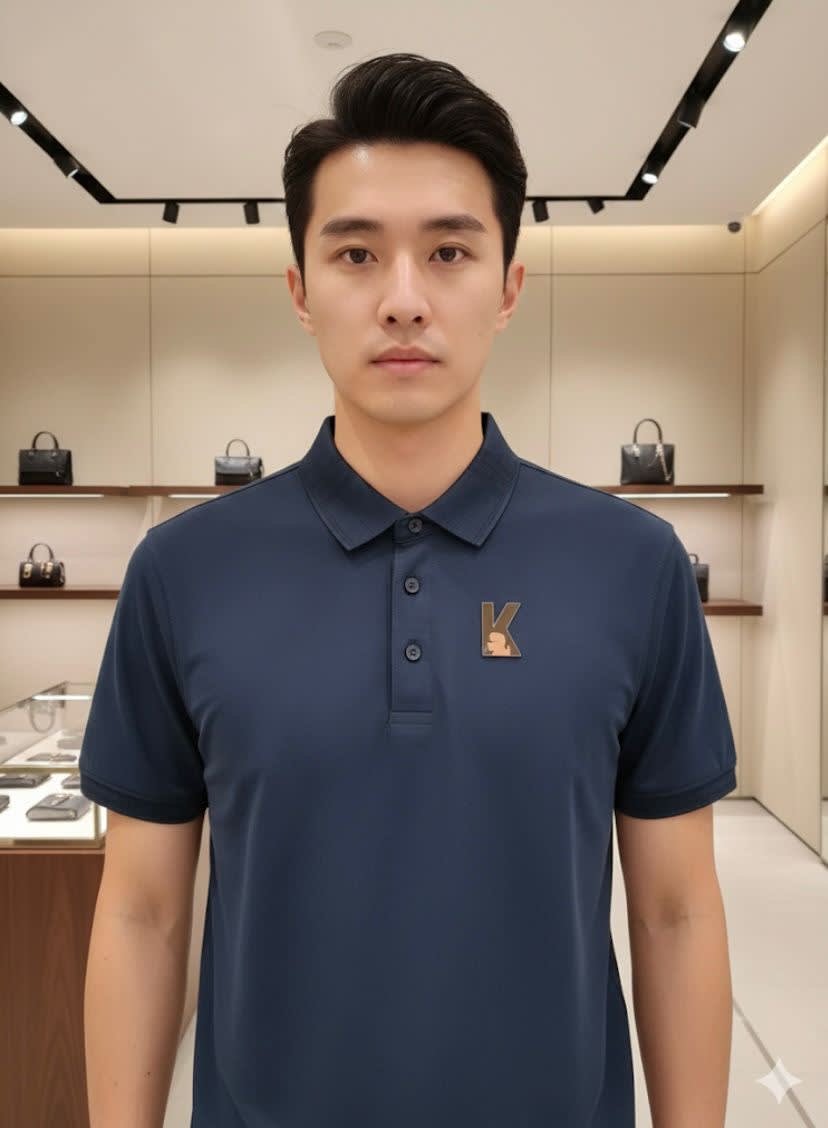 Karl Lagerfeld Blue Premium Quality T-shirt-1