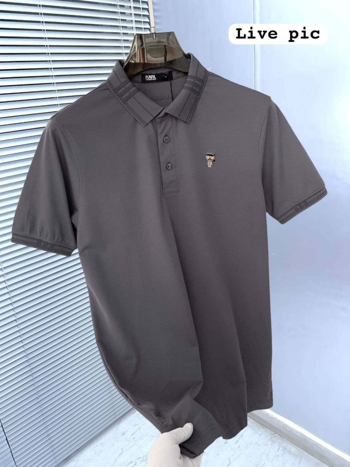 Karl Lagerfeld Grey Premium Quality T-shirt-2