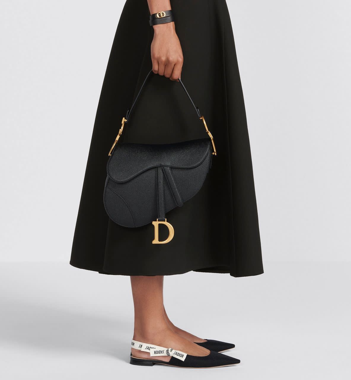 Dior Signature Black Saddle Handbag-1
