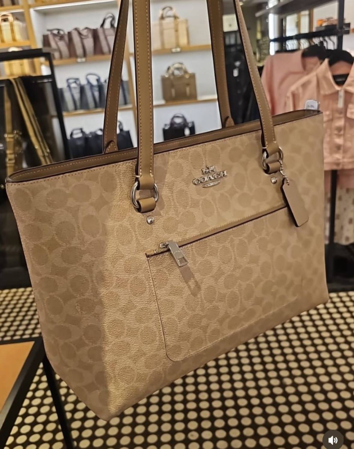 Coach Station Beige Tote Premium Bag-0