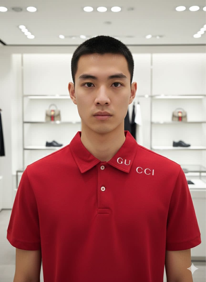 Gucci Red Premium Quality Polo T-shirt-1