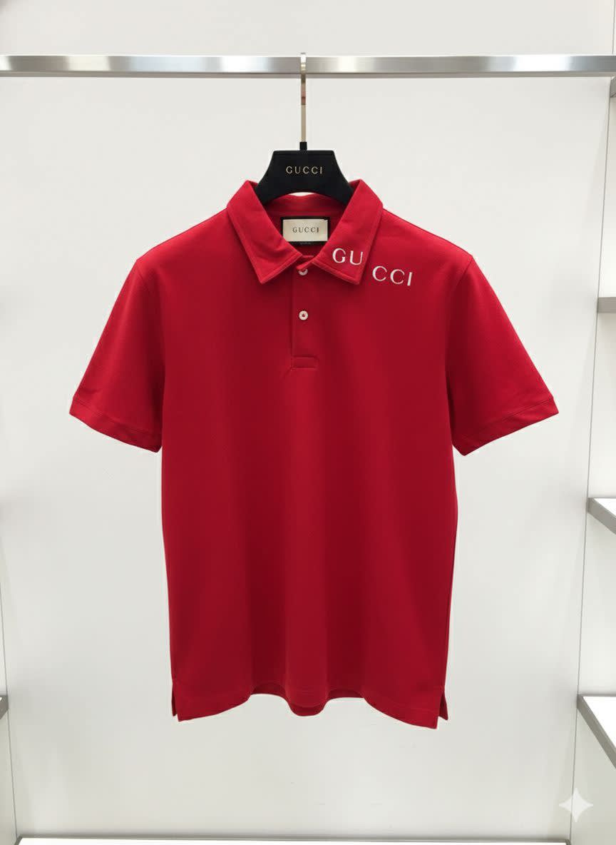 Gucci Red Premium Quality Polo T-shirt-0