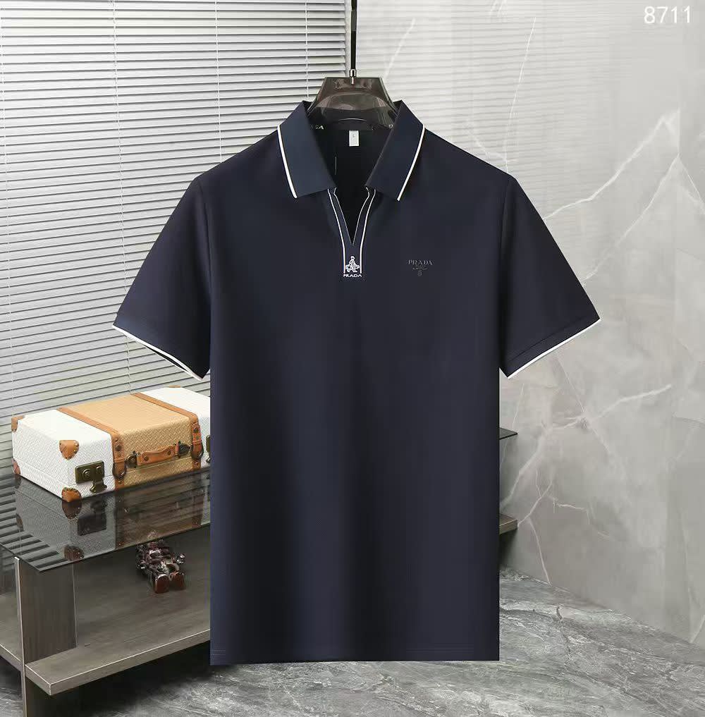 Prada Blue Premium Quality Polo T-shirt-0