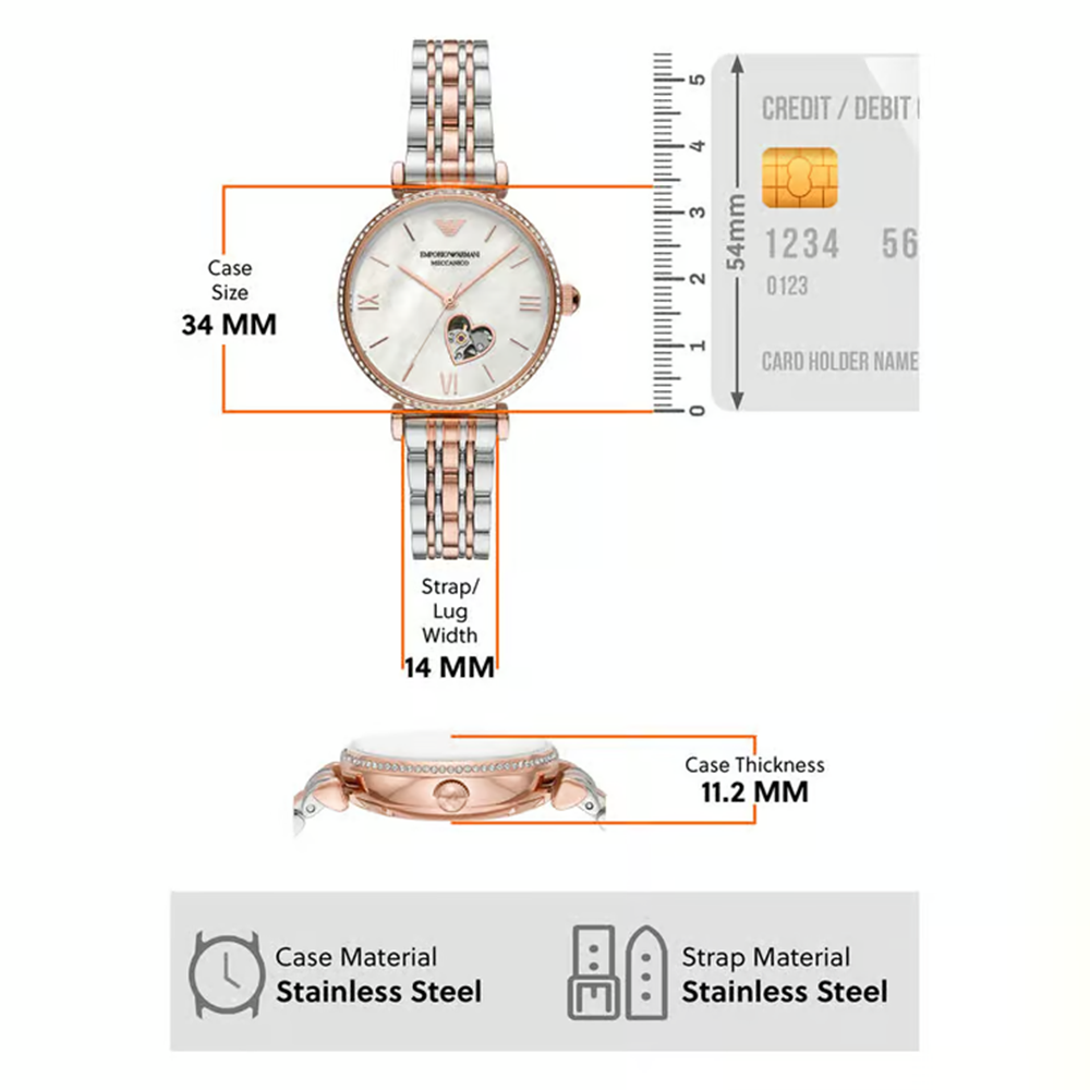 Emporio Armani Analogue Watch for Women AR60049-6