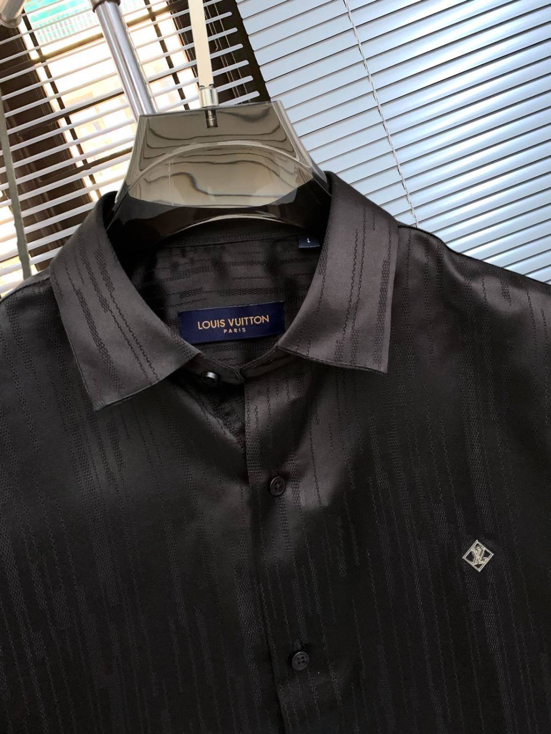 Louis Vuitton Monogram Black Premium Cotton Shirt-2