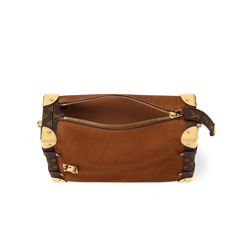 Louis Vuitton MM Side Trunk Soft Brown Suide Handle Bag-3