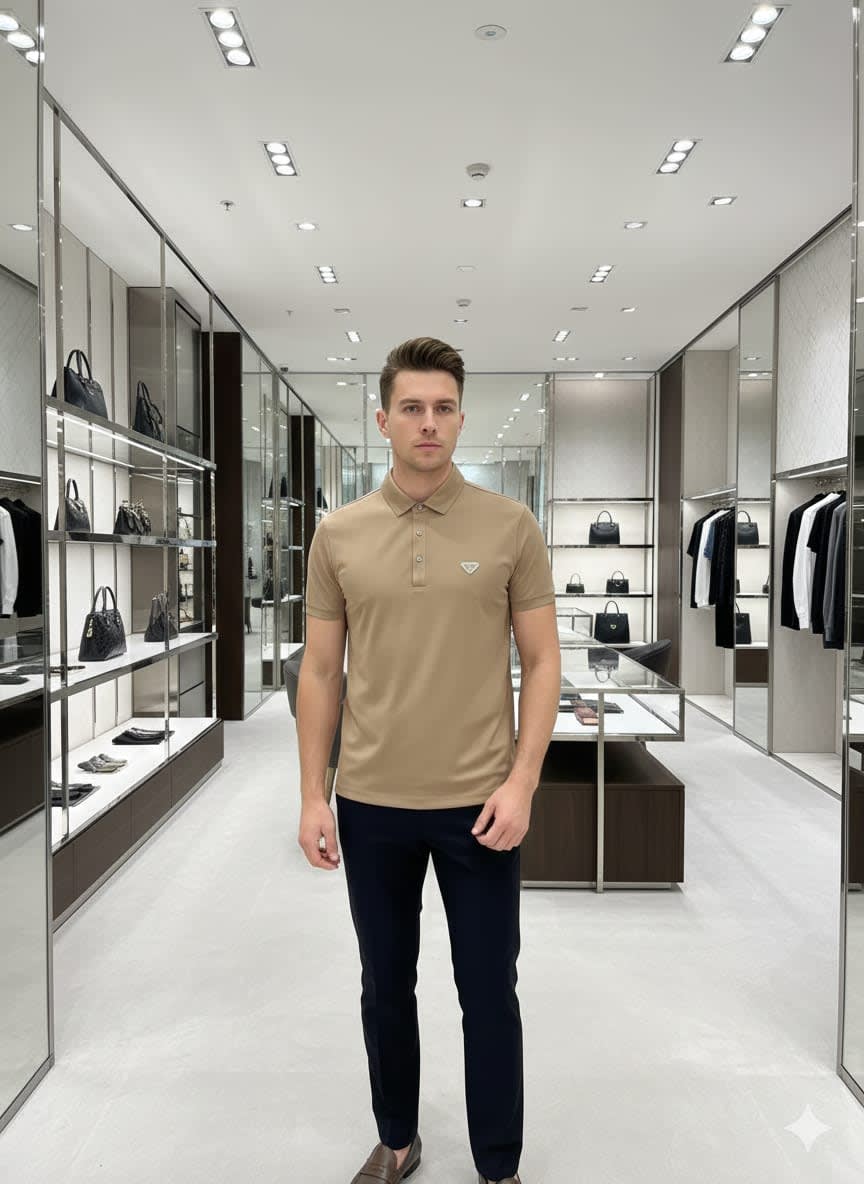 Prada Brown Premium Quality Polo T-shirt-0