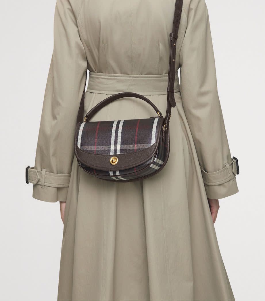 Burberry Highlands Vintage Check Dark Brown Shoulder Bag-1