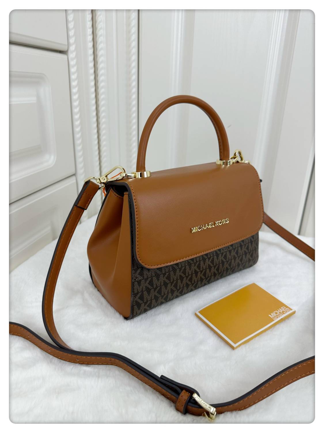Michael Kors Ava Top Brown Leather Bag-0