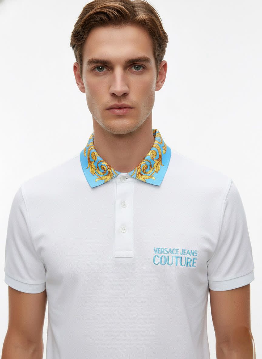 Versace White Premium Quality Polo T-shirt-0